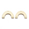 Brass Chandelier Component Links, Nickel Free, Arch, Real 18K Gold Plated, 18x28x1mm, Hole: 1.4mm