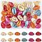 SUPERFINDINGS 60PCS 6 Color Cowrie Shell Beads Dyed and Drawbench Shells Charms Beads for DIY Craftring Jewelry Making Beach Accessories, Undrilled