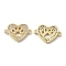 Brass Micro Pave Clear Cubic Zirconia Connector Charms, Heart Links with Hallow Paw Print, Lead Free & Cadmium Free, Real 18K Gold Plated, 10.5x15x2mm, Hole: 1mm