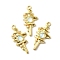 Alloy Pendants, Magic Stick, with Glass & ABS Plastic Beads, Rack Platingm Lead Free & Cadmium Free & Nickel Free, Sky Blue, Golden, 37x17.5x5.5mm, Hole: 2mm