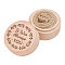 Wood Ring Box, Column with Leaf and Word It Was Always You, BurlyWood, 2x1-5/8 inch(5.2x4cm)