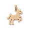 PVD Vacuum Plating 304 Stainless Steel Pendants, Laser Cut, Unicorn Charms, Golden, 20x18.5x1.5mm, Hole: 2.5x4.5mm