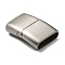 Tarnish Resistant Matte 304 Stainless Steel Magnetic Clasps, Rectangle, Stainless Steel Color, 28x18x7mm, Hole: 5x16mm