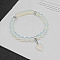 Opalite Charm Stretch Bracelets for Women Men, Heart, No Size