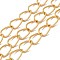 Oval Oxidation Aluminum Curb Chains, Texture, Unwelded, with Spool, Golden, Link: 21.5x15.5x2mm, about 10m/roll