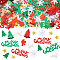 SUNNYCLUE 8 Sets Christmas Confetti Xmas Confetti Glitters Plastic Colorful Christmas Theme Metallic Foil Sequins Party Table Scatters Glitter Sprinkles Decor for Christmas Party Holiday Decorations