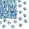 Preciosa® MAXIMA Crystal No Hotfix Flatback Stones, Czech Crystal, Dura Foiling, Round(438 11 615 Chaton Rose), 60000 Aquamarine, SS8(2.3~2.5mm)