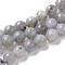 Natural Labradorite Beads Strands, Round, 6mm, Hole: 1.2mm, about 58~62pcs/strand, 14.5 inch(37cm)
