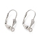 Tarnish Resistant 304 Stainless Steel Leverback Earring Findings, with Loop, Stainless Steel Color, 19x12x6mm, Hole: 1.5mm, Pin: 0.8mm