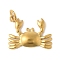 304 Stainless Steel Pendants, with Jump Ring, Marine Animals, Golden, Crab, 13x18x2mm, Hole: 3mm