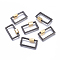 Brass Screw Carabiner Lock Charms, for Necklaces Making, Long-Lasting Plated, Cadmium Free & Lead Free & Nickel Free, Rectangle, Gunmetal & Real 18K Gold Plated, 23x14x2mm, Screw: 7x5x5mm