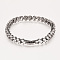 Brass Bracelets, with Micro Pave Cubic Zirconia, Gunmetal, 7-7/8 inch(20cm)