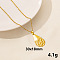 Stylish Stainless Steel Geometric Teardrop Pendant Necklace for Women