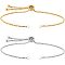 UNICRAFTALE 10pcs 2 Colors 24cm Adjustable Slider Bracelets 304 Stainless Steel Bracelet Making Slider Extender Chains with Ball Ends for Women Girls Semi Finished DIY, Hole 2mm