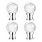 Glass Lamp Shade Light Bulb Clip Lampshade Adapter, with Brass Findings, Clear, 38x25mm, Hole: 5mm