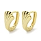 Shell Shape Brass Hoop Earrings, Real 18K Gold Plated, 16x10mm