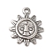 304 Stainless Steel Pendants, Stainless Steel Color, Sun, 22x19x2mm, Hole: 2mm