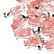 Cherry Quartz Glass Pendants, with 201 Stainless Steel Finding, Angel, 24~25x15~16x7~8mm, Hole: 5x7mm