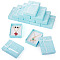 Cardboard Jewelry Set Packaging Boxes, with Sponge Inside, for Rings, Small Watches, Necklaces, Earrings, Bracelet, Rectangle with Bowknot, Light Cyan, 10.8x7.9x2.9cm