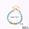 Fashionable Korean Style Brass Synthetic Turquoise Bracelets, Round, 6-3/4 inch(17cm)