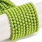 Synthetic Turquoise Beads Strands, Round, Dyed, Yellow Green, 3mm, Hole: 0.8mm, about 131pcs/strand, 15.16''(38.5cm)
