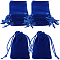 25Pcs Rectangle Velvet Drawstring Pouches, Candy Gift Bags Christmas Party Wedding Favors Bags, Dark Blue, 7x5cm