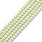 Eco-Friendly Dyed Glass Pearl Round Beads Strands, Grade A, Cotton Cord Threaded, Honeydew, 6mm, Hole: 0.7~1.1mm, about 72pcs/strand, 15 inch