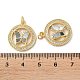 Латунные микропаве прозрачные подвески с фианитом KK-B083-37D-G-3