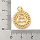 Латунные микропаве прозрачные подвески с фианитом KK-U007-01G-01-3