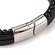 Плетеные браслеты из микрофибры и кожи BJEW-B096-06A-3