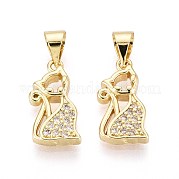Латунные микро проложить кубического циркония подвески KK-T071-120G
