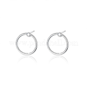 Серебряные серьги-гвоздики в форме круга s925 WI5531