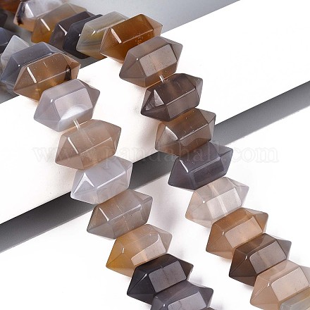 Серые натуральные бусины из агата  G-T142-56-1