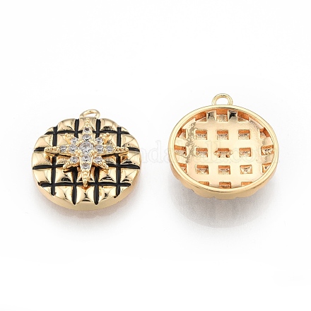 Подвески из латуни с прозрачным фианитом KK-N232-514-1