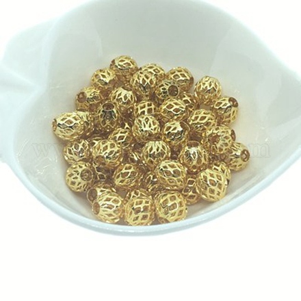 Латунные полые шарики KK-WH0042-09A-G-1