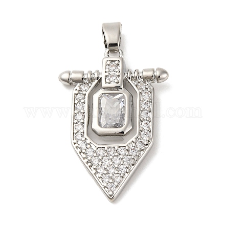 Латунные подвески с кубическим цирконием KK-D536-16P-1