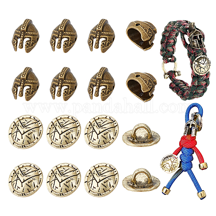 10 шт. бусины из сплава шлема FIND-UN0002-99-1
