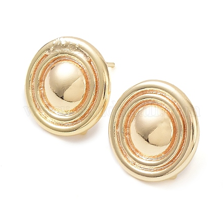 Латунные серьги-гвоздики KK-C031-24G-1
