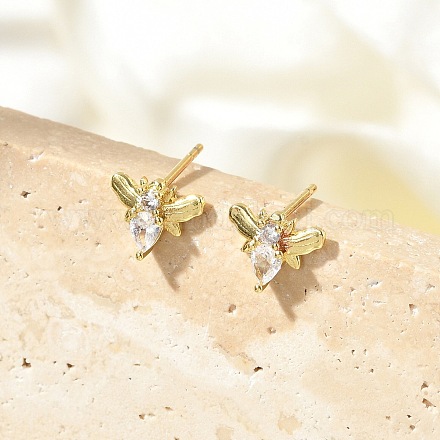 Серьги-гвоздики из циркония EJEW-R016-26G-11-1
