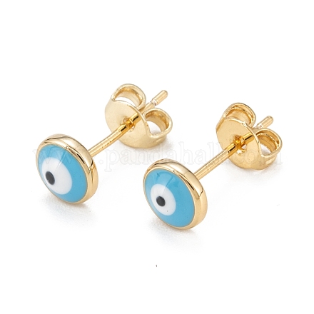 Серьги-гвоздики из латуни EJEW-D274-02G-01-1