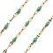 Ion Plating(IP) 304 Stainless Steel Dapped Chains, with Enamel, Soldered, with Spool, Lime Green, 11x2~2.5x2~2.5mm, about 32.81 Feet(10m)/Roll