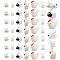 60Pcs 6 Style Resin Decoden Cabochons, 3D Animals, Sheep & Rabbit & Cow & Swan & Chicken, Mixed Color, 10pcs/style