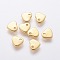 201 Stainless Steel Charms, Chain Extender Drop, for DIY Jewelry Making, Heart, Real 24K Gold Plated, 5x6x1mm, Hole: 1mm