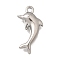 Ocean Series 304 Stainless Steel Charms, Anti-Tarnish, Dolphin, 14.5x8.5x2.5mm, Hole: 1.2mm