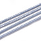 Elastic Cord, with Nylon Outside and Rubber Inside, Printed Word, Light Steel Blue, 2.5mm, about 100yard/bundle(300 feet/bundle)