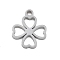 304 Stainless Steel Charms, Laser Cut, Clover Charm, Anti-Tarnish, Stainless Steel Color, 10x8.5x1mm, Hole: 1mm