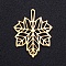 Autumn Theme 201 Stainless Steel Filigree Joiners Links, Laser Cut, Maple Leaf , Golden, 23x18x1mm