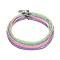 8 Pcs 8 Colors Ceylon Glass Seed Beaded Necklaces Set, Choker Jewelry for Women and Girls, Mixed Color, 40.8cm, 8pcs/set