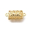 Brass Connector Charms, Oblate Cylinder Links, Cadmium Free & Nickel Free & Lead Free, Real 18K Gold Plated, 10.5x23x8mm, Hole: 1.8mm