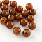 Acrylic Imitation Gemstone Beads, Round, Saddle Brown, 10mm, Hole: 2mm, about 925pcs/500g